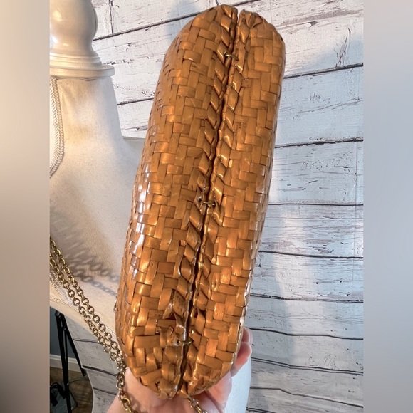 RATTAN PURSE Vintage w Chain Shoulder Strap - Picture 4 of 8